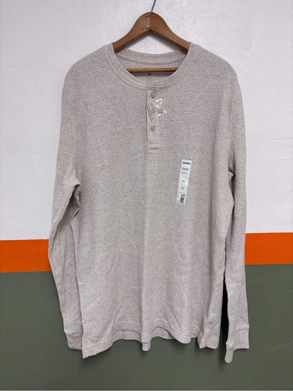 Light Weight Waffle Henley